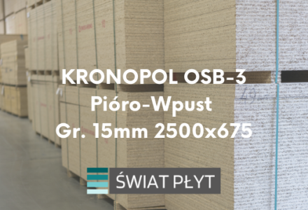 KRONOPOL OSB-3 Pióro-Wpust Gr. 15mm 2500×675